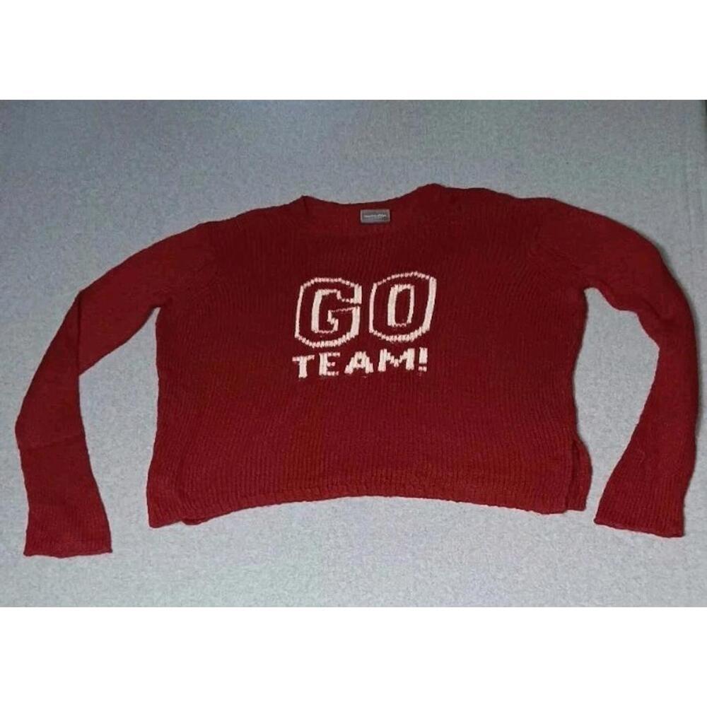 Wooden Ship Paola Buendia Long Sleeve Knitted Sweater Womens Size M/L Red "Go...